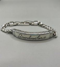 Brighton ID Style Silver Tone Bracelet - Engraved Grandmother