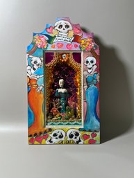 Vintage Day Of The Dead Shadow Box