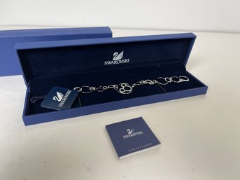 Vtg Disney Swarovski Bracelet In Box