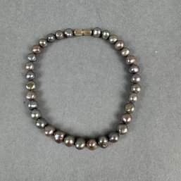 Black Pearl Bracelet With Screw Closure - 5.556mm In Size