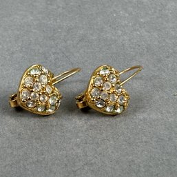 Rhinestone Pierced Earrings