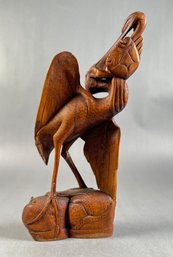 Wood Carving Of Cranes -local Pickup Only