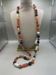 Heavy Multi Colored Stone Necklace