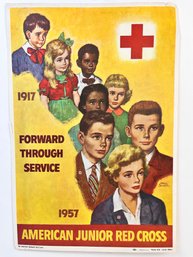 1957 Original Red Cross Poster  Forward Through Service American Junior Red Cross  *Local Pickup Only*