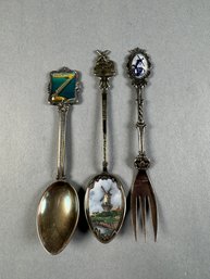 3 Souvenir Spoons