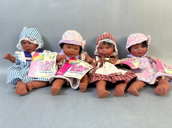 4 Happy Kids 8.5 Inch Bean Bag Palm Dolls Lot 2.