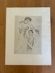 Ca.1905 Mary Cassatt: The Hand Mirror: Signed Print
