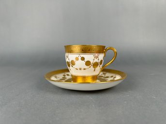 Minton Gold And White Demitasse