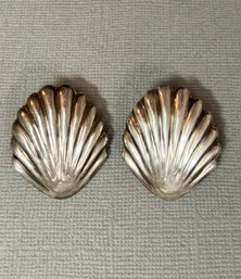 Sterling Silver Shell Clip Earrings - Mexico