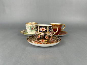 Lot Of Three Demitasse Cup And Saucers