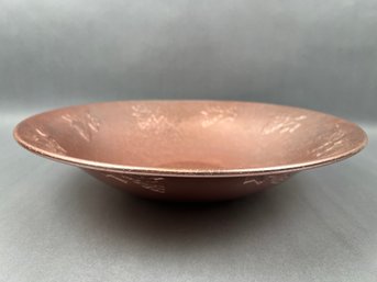 Vintage MCM Copper Tone West Bend Fruit Bowl.