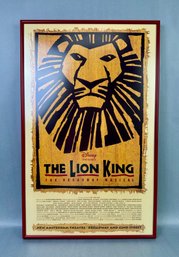 Framed Poster From The Musical - The Lion King- In New York