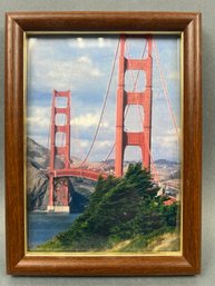 Framed Photo Of The Golden Gate Bridge.