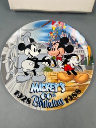Mickey Mouse 60th Birthday Commemorative Plate.