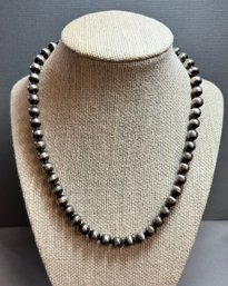 Sterling Silver Beaded Necklace - Mexico