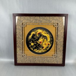 Asian Inspired Dragon With Gold Thread