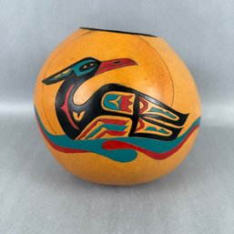 Northwest Coast Indian Painted Gourd