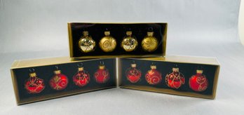 12 Small Christmas Ball Ornaments -2 Inches High