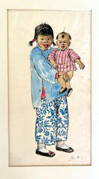 Elizabeth Keith, Watercolor On Paper, Chinese Children