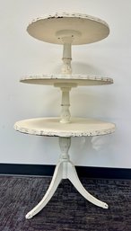 Shabby Chic Three Tier Claw Foot Table