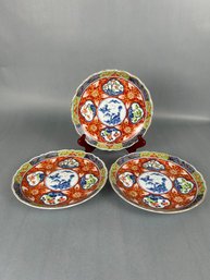 Three Japanese Imari Plates