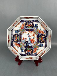 Imari Peacock Octagon Plate