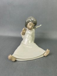 Lladro Seated Angel Signed