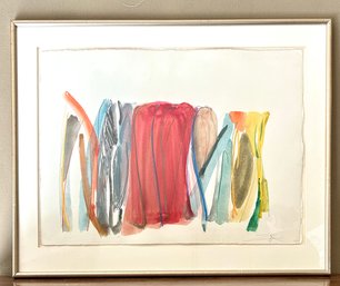 1977 Larry Zox - Untitled, Multicolored: Original Watercolor