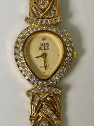 Nolan Miller Ladies Quartz Gold Tone Watch