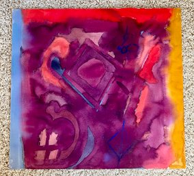 Patrick Humble - PH79, Purple: Original Watercolor On Paper