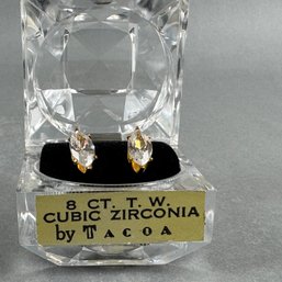 8 Ct. T.W. Cubic Zirconia Pierced Earrings By Tacoa