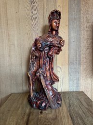 Carved Rosewood Asian Lady *LOCAL PICKUP ONLY - NO SHIPPING*