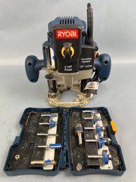 Ryobi 2 Hp Model RE180PL1 Router With Bits.