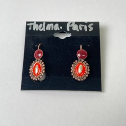 Thelma Paris Bejeweled Clip On Earrings