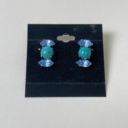 Thelma Paris Bejeweled Pierced Earrings