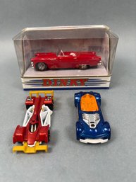 2 Hot Wheels And A Dinky 55 Tbird.