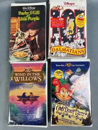 4 Family VHS Tapes In Sealed Package.