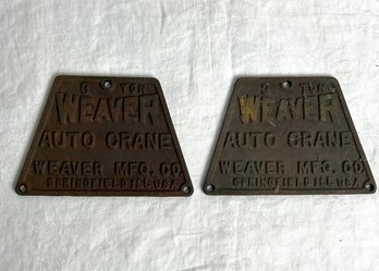Vintage 3 Ton Weaver Auto Cranes