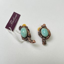 Thelma Paris Bejeweled Clip On Earrings