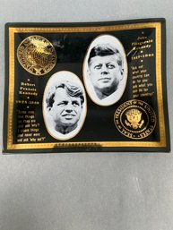 Vintage JFK And RFK Commemorative Ashtray.