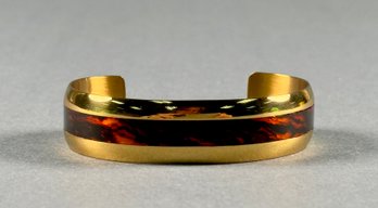 Sergio Lub Gold Tone Cuff Bracelet
