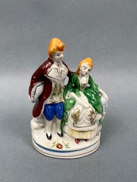 Occupied Japan Porcelain Statue Of A Man And Woman.