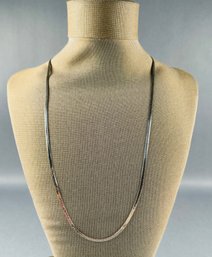 Sterling Silver 24 Inch Long Mesh Necklace
