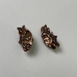 Thelma Paris Gold Tone Clip Earrings