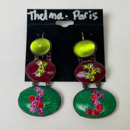 Thelma Paris Bejeweled Earrings