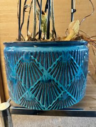 Vintage Turquoise Glazed Planter #2 *LOCAL PICKUP ONLY - NO SHIPPING*