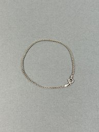 Sterling Silver Wheat Chain Bracelet - Italy