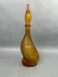 Made In Italy Amber Duck Decanter