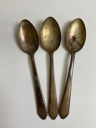 3 Sterling Silver Spoons