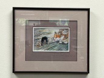 Albert Tolf Painting Of Cat And Mouse